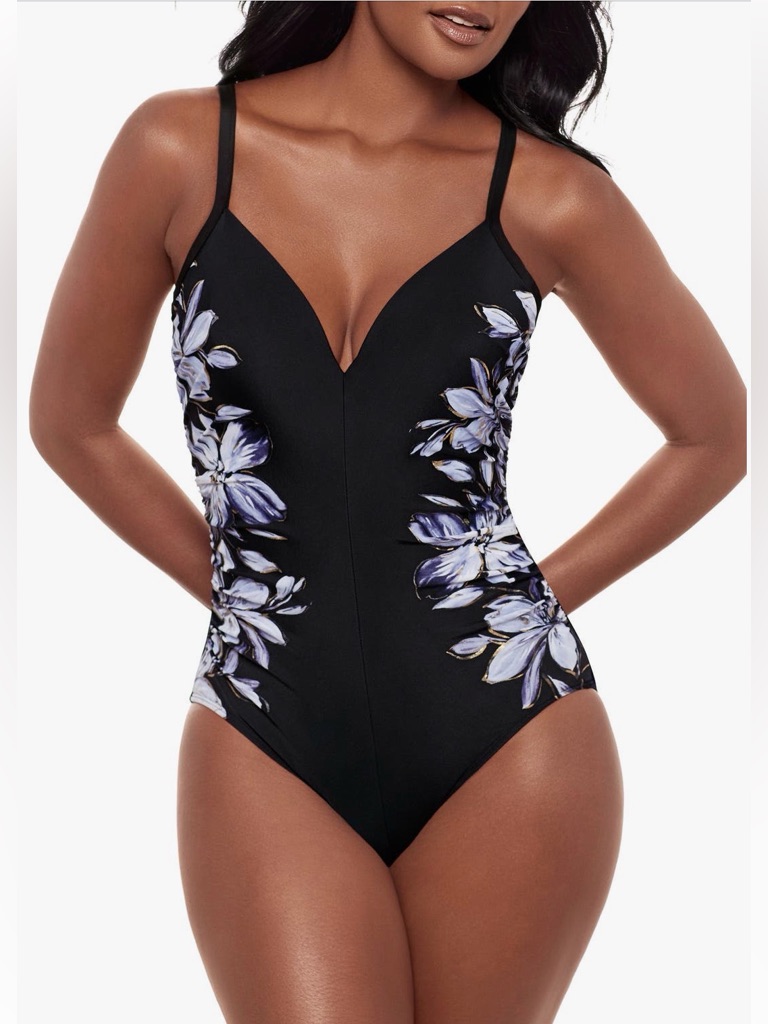 New Miraclesuit Fiore Di Luna Temptation One Piece Swimsuit
